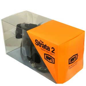 100% Strata V2 goggle Motocross Brille Schwarz (Clear)