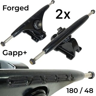 2x Gapp+ Longboard Drop Achse 180mm 48° geschmiedet forged schwarz