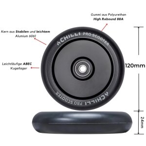 Chilli Pro Stunt-Scooter HollowCore Rolle 120mm Blauchrome