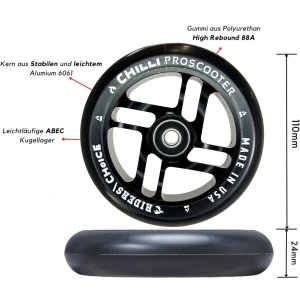 Chilli Pro Stunt-Scooter Riders Choice Rolle 110mm Made in USA Raw