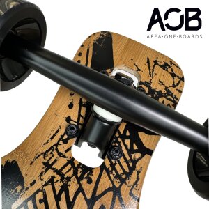 AOB Tribal Curves Longboard drop through twin tip bambus 38