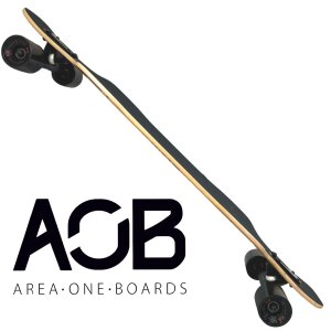 AOB Tribal Curves Longboard drop through twin tip bambus 38