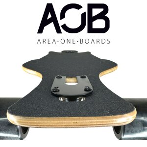 AOB Tribal Curves Longboard drop through twin tip bambus 38