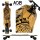 AOB Tribal Curves Longboard drop through twin tip bambus 38