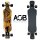 AOB Tribal Curves Longboard drop through twin tip bambus 38