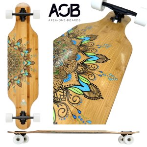 AOB Mandala Longboard drop through twin tip bambus 38,5