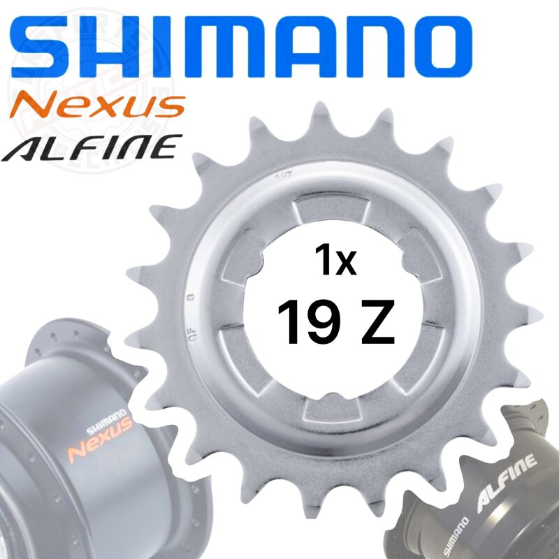 Shimano Nexus / Alfine Getriebenaben Verschleiss Ersatz Ritzel Silber 19 Zähne