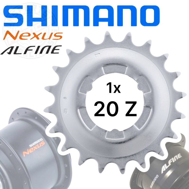 Shimano Nexus / Alfine Getriebenaben Verschleiss Ersatz Ritzel Silber 20 Zähne
