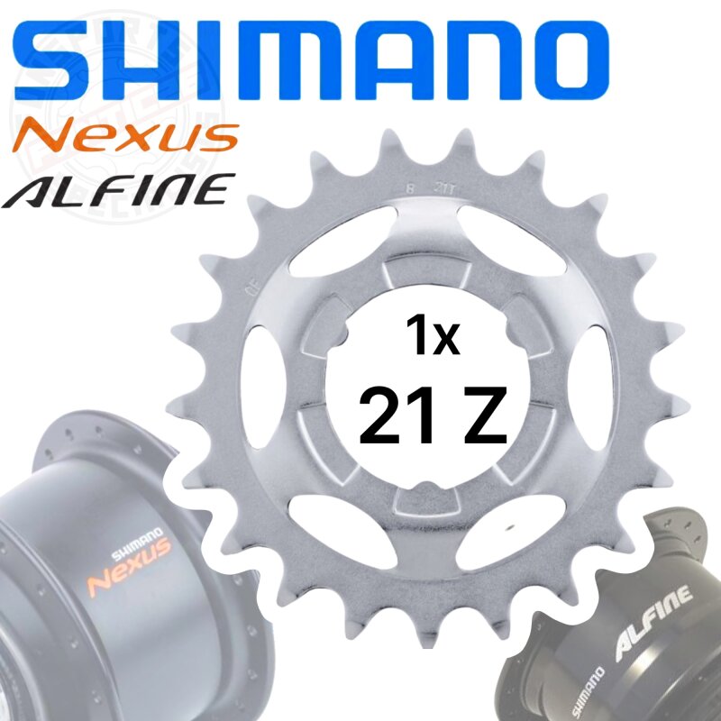 Shimano Nexus / Alfine Getriebenaben Verschleiss Ersatz Ritzel Silber 21 Zähne