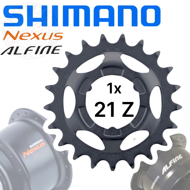 Shimano Nexus / Alfine Getriebenaben Verschleiss Ersatz Ritzel Schwarz 21 Zähne