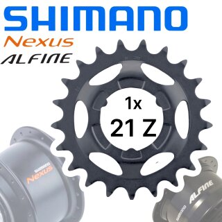 Shimano Nexus / Alfine Getriebenaben Verschleiss Ersatz Ritzel Schwarz 21 Zähne