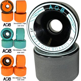AOB Longboard Cruiser Rollen Kugellager Achsen Zubehör nach Wahl