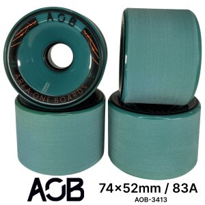 AOB Longboard Cruiser Rollen Wheels (4 Stck.) Blau...