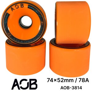 AOB Longboard Cruiser Rollen Wheels (4 Stck.) Orange...