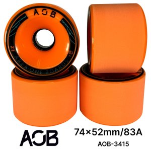 AOB Longboard Cruiser Rollen Wheels (4 Stck.) Orange...