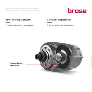 Brose Ebike Motor Ersatz Riemen Spannrolle Tension Pulley C, T, TF, S und MAG G63624-100