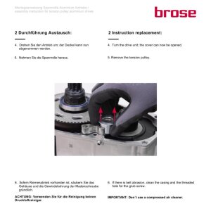 Brose Ebike Motor Ersatz Riemen Spannrolle Tension Pulley C, T, TF, S und MAG G63624-100