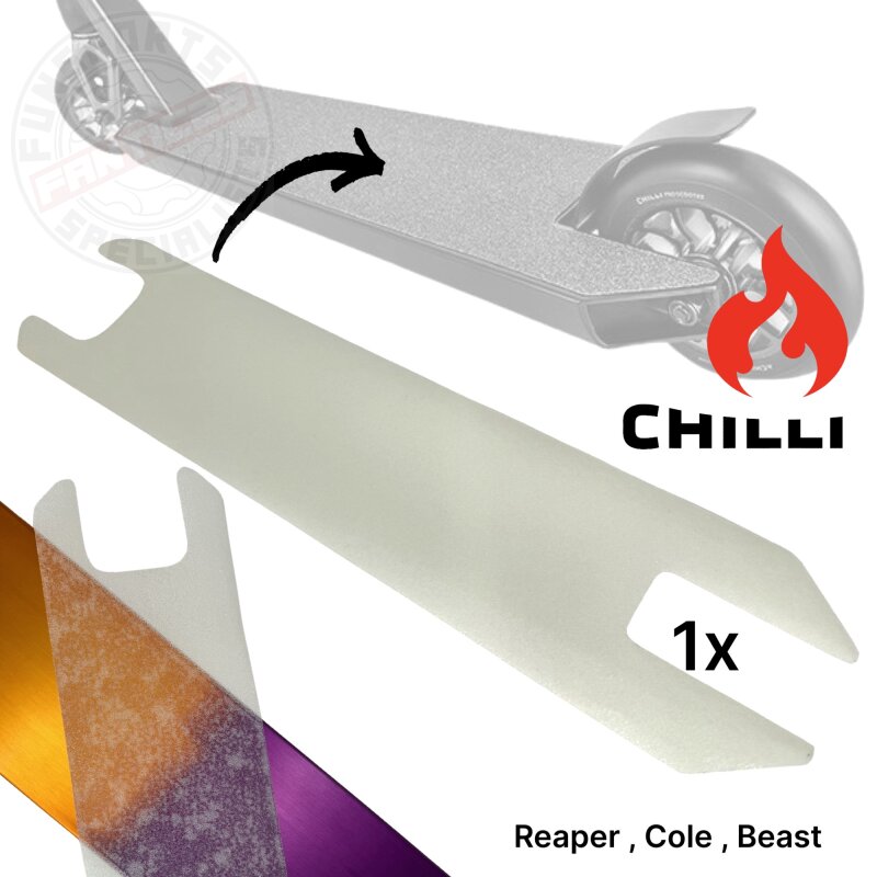 Chilli Pro Reaper Stunt-Scooter Griptape zugeschnitten transparent