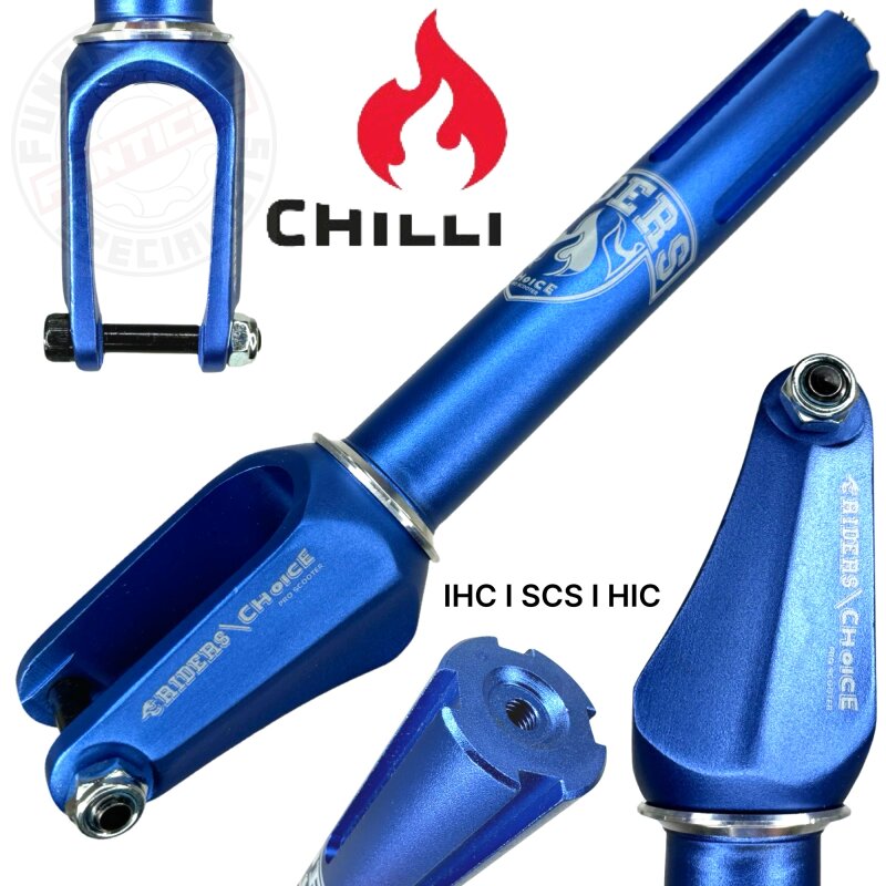 Chilli Pro Scooters Riders Choice Stunt-Scooter IHC I SCS I HIC Gabel Blau