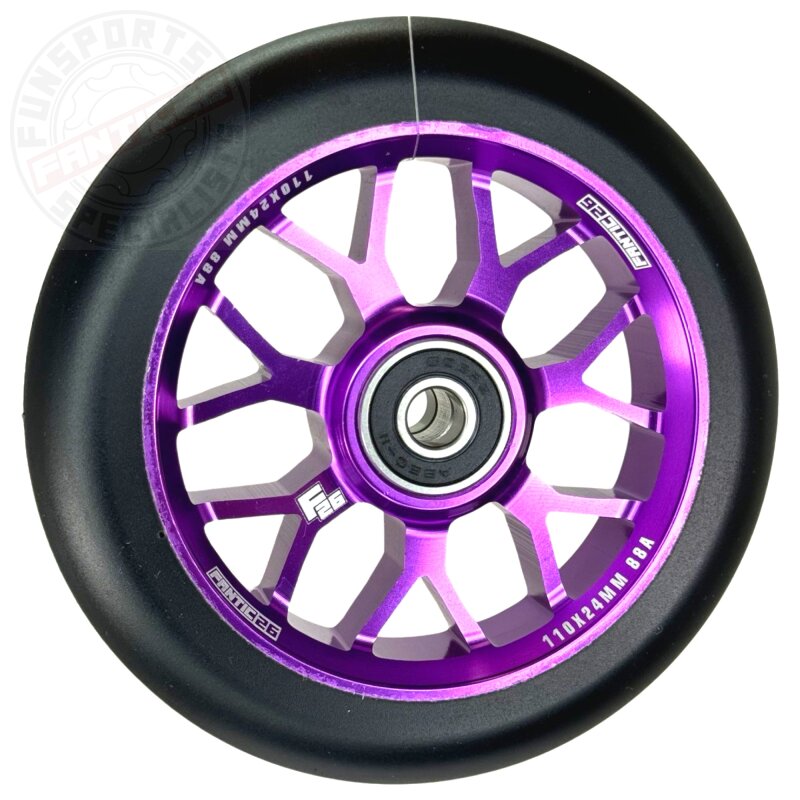 Fantic26 Spy7 Stunt-Scooter Rolle 110mm Abec11 Lila/Pu Schwarz