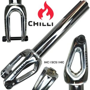 Chilli Pro Scooters Slim Cut Stunt-Scooter Fork IHC Kit + Headset Chrome