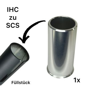 Ethic DTC Stunt-Scooter IHC 31,8 auf SCS Lenker Füllstück Adapter Silber