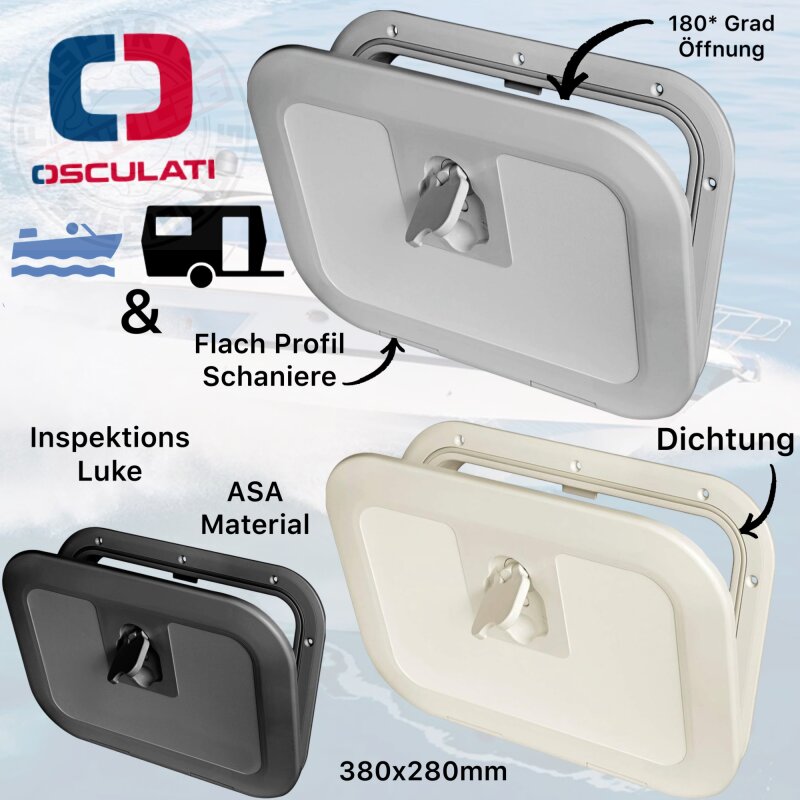 Osculati Bündige Inspektionsluke Marine Boot Schiff Camping 380x280mm
