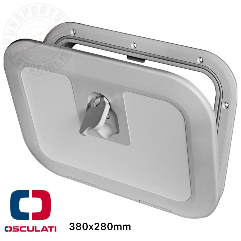 Osculati Bündige Inspektionsluke Marine Boot Schiff Camping 380x280mm grau RAL 7042