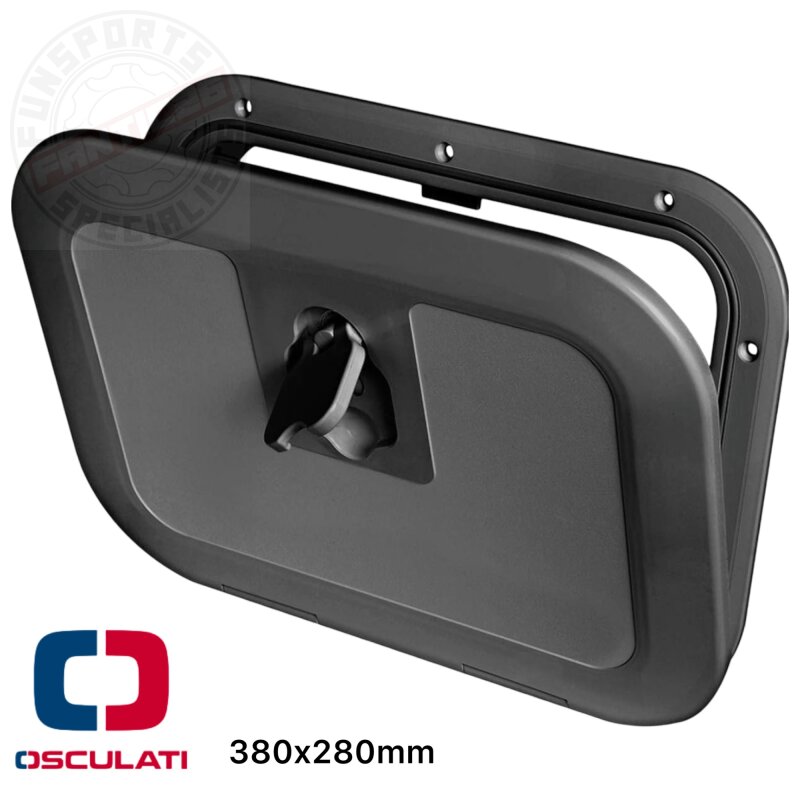Osculati Bündige Inspektionsluke Marine Boot Schiff Camping 380x280mm schwarz