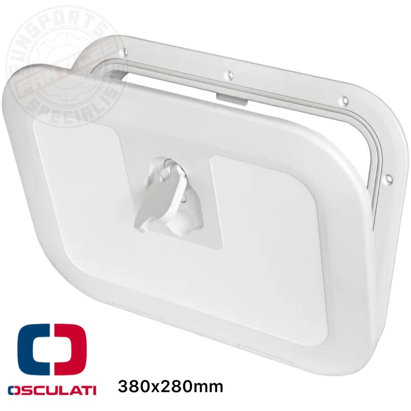 Osculati Bündige Inspektionsluke Marine Boot Schiff Camping 380x280mm weiß RAL 9001
