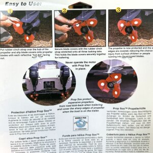 Davis Motorboot Aussenboarder Propeller Kappen 3 Flügel Transport Schutz rot