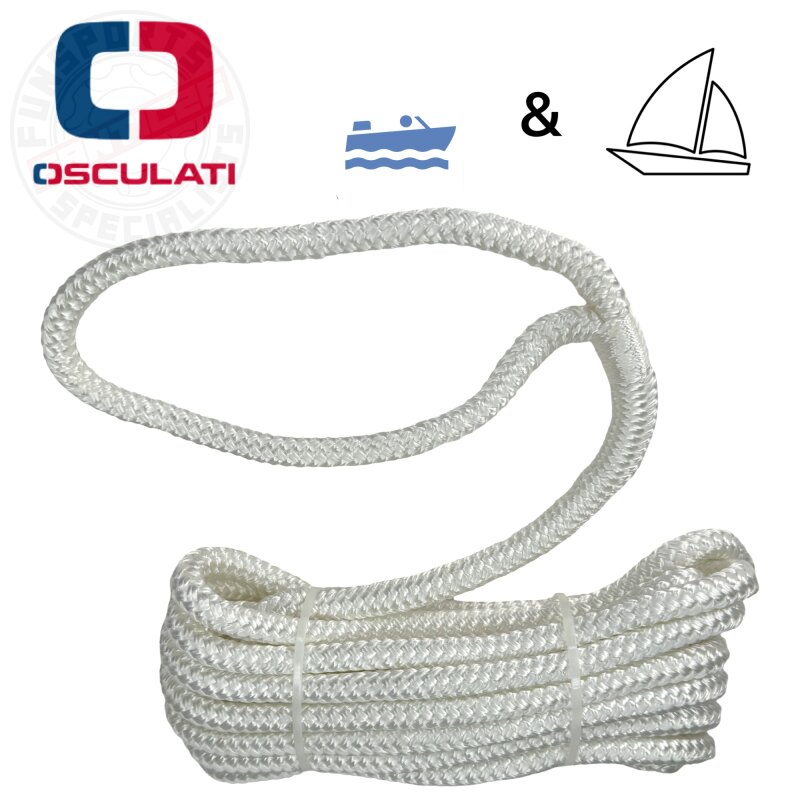 Osculati Festmacherleine mit Auge 12mm x 7m Weiß