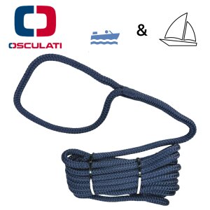 Osculati Festmacherleine mit Auge 10mm x 6m Navyblau