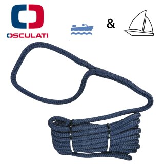 Osculati Festmacherleine mit Auge 12mm x 7m Navyblau