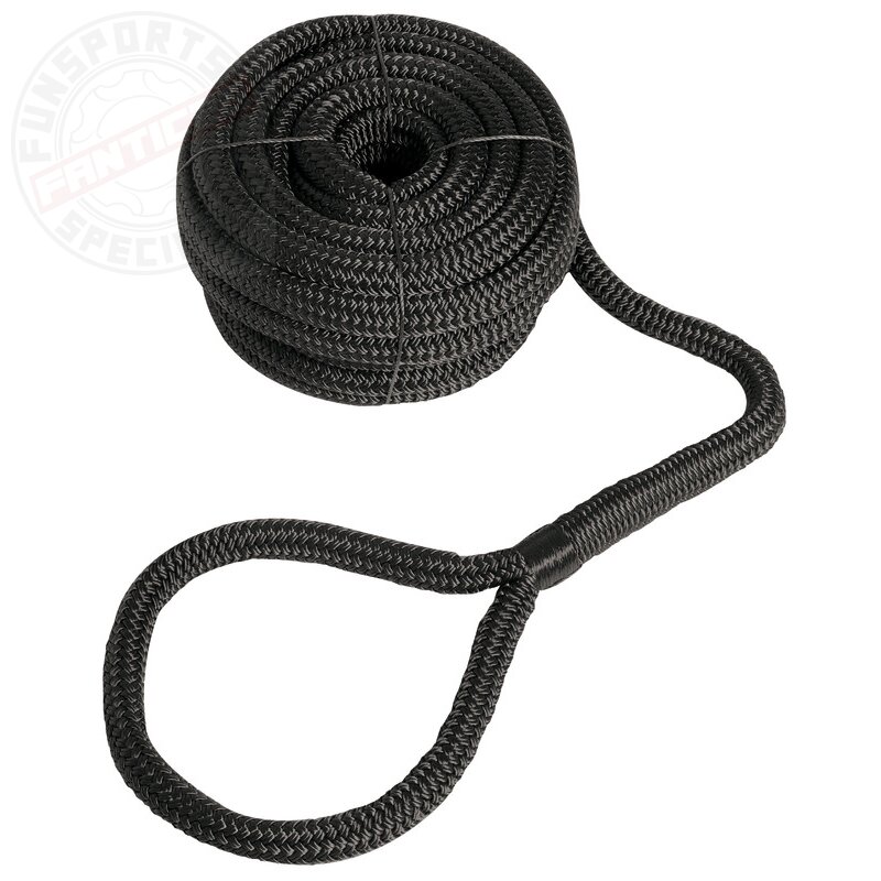 Osculati Festmacherleine mit Auge 24mm x 15m Schwarz