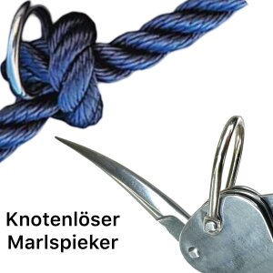 Osculati Marine Segelmesser Scheckel Öffner Marlspieker Taschenmesser aus VA Stahl