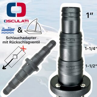 Marine Boot Pumpen Schlauch Adapter Rückschlagventil 25 / 32 / 38mm