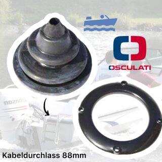 Motorboot Faltenbelge ABS Kabel-Durchlass Ring Ø 88mm Steuerung , Spritleitung