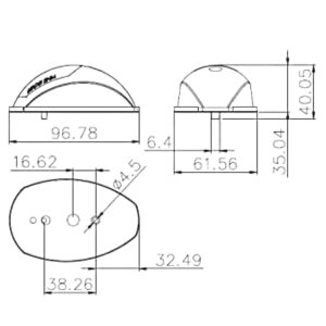 Osculati Marine Boot VA Edelstahl Evoled Set Navigationslicht Positionslicht 112,5° Rot + Grün