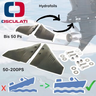 Osculati Hydroboat Stabilisator Trimmklappen Hydro Foils für Motorboot Aussenboarder