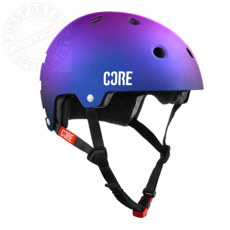 Core Street Stunt-Scooter Skate Dirt Helm Logo weiss Neochrome