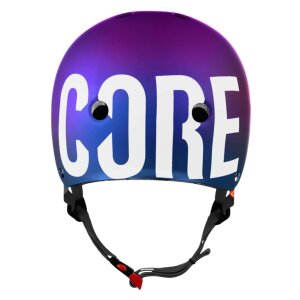 Core Street Stunt-Scooter Skate Dirt Helm Logo weiss Neochrome