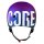 Core Street Stunt-Scooter Skate Dirt Helm Logo weiss Neochrome