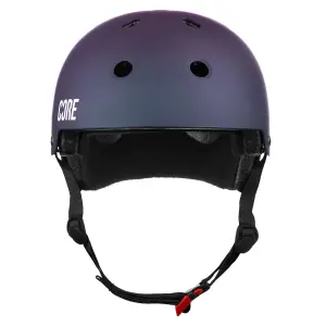 Core Street Stunt-Scooter Skate Dirt Helm Logo weiss Neochrome L/XL (59-61cm)