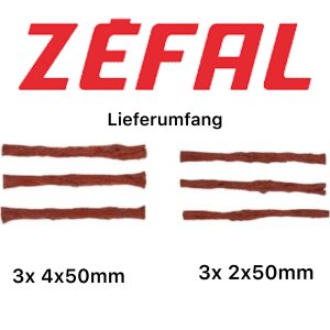 Zefal Tubless Plugs Fahrrad Reifen Flicken Reparatur Klebe Streifen Stopfen Set
