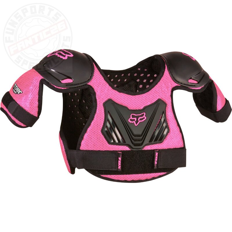 Fox PeeWee Titan Roost Kinder Brustpanzer Schwarz/Pink S/M