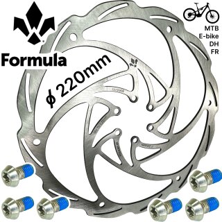 Formula Monolitic Cura Bremsscheibe MTB Ebike DH FR 6-loch 220mm