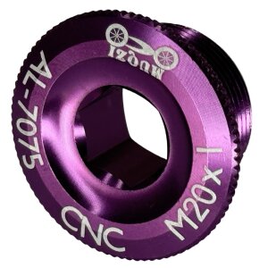 F26 M20x1 Kurbelschraube passend für Shimano Hollowtech II Purple