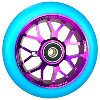 Fantic26 Spy7 Stunt-Scooter Rolle 110mm Abec11 Lila/Pu Türkis