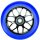 Fantic26 Spy7 Stunt-Scooter Rolle 110mm Abec11 Schwarz/Pu Blau